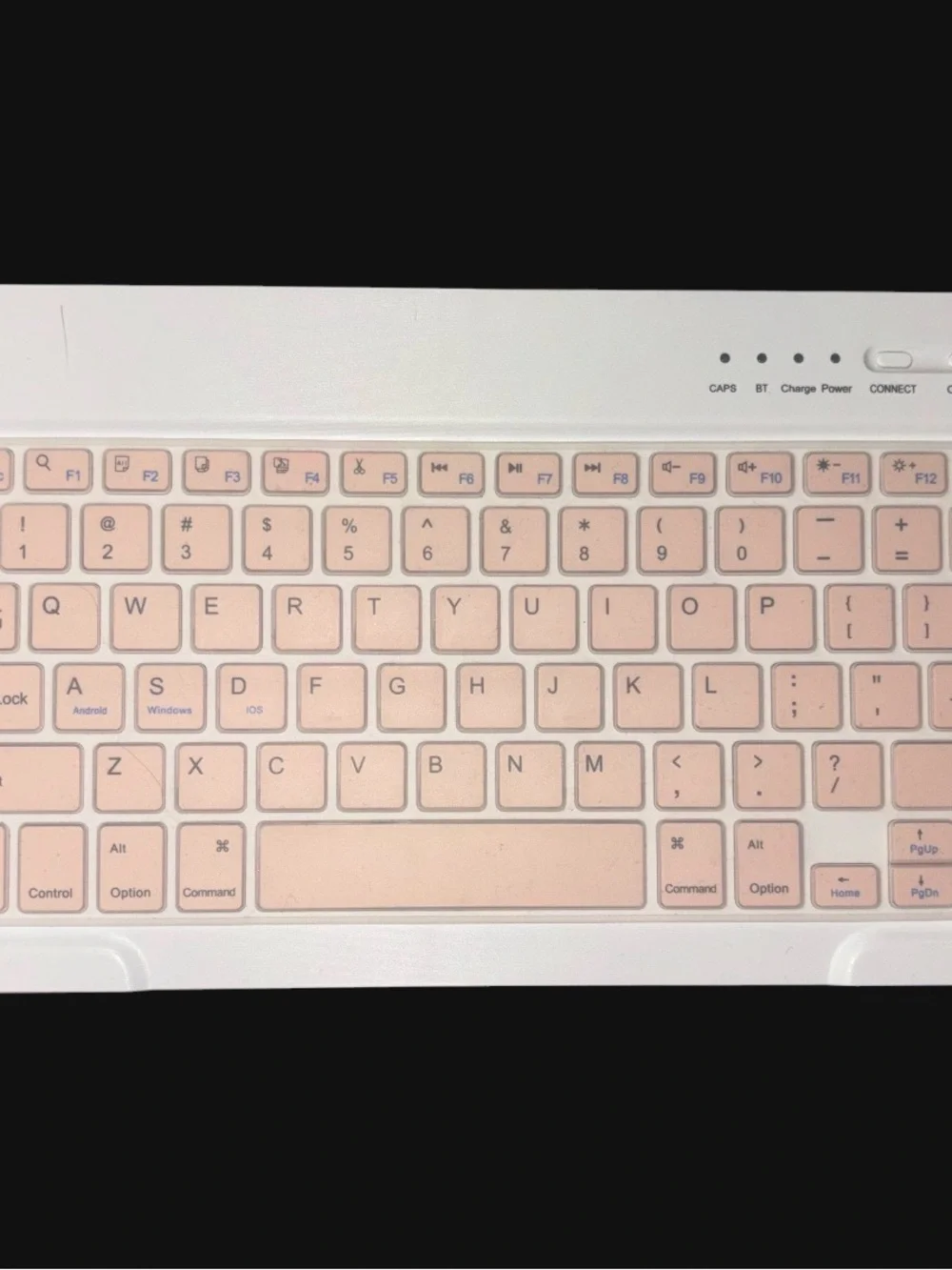 Wireless Bluetooth Keyboard - Pink Keys